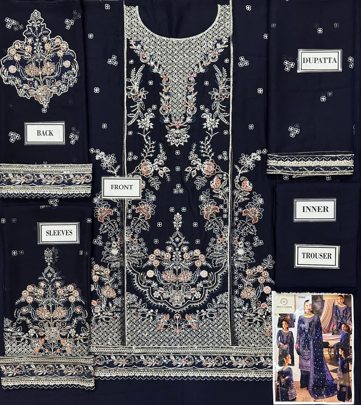Gulaal Chiffon Suit-Replica Suits-Replica Zone