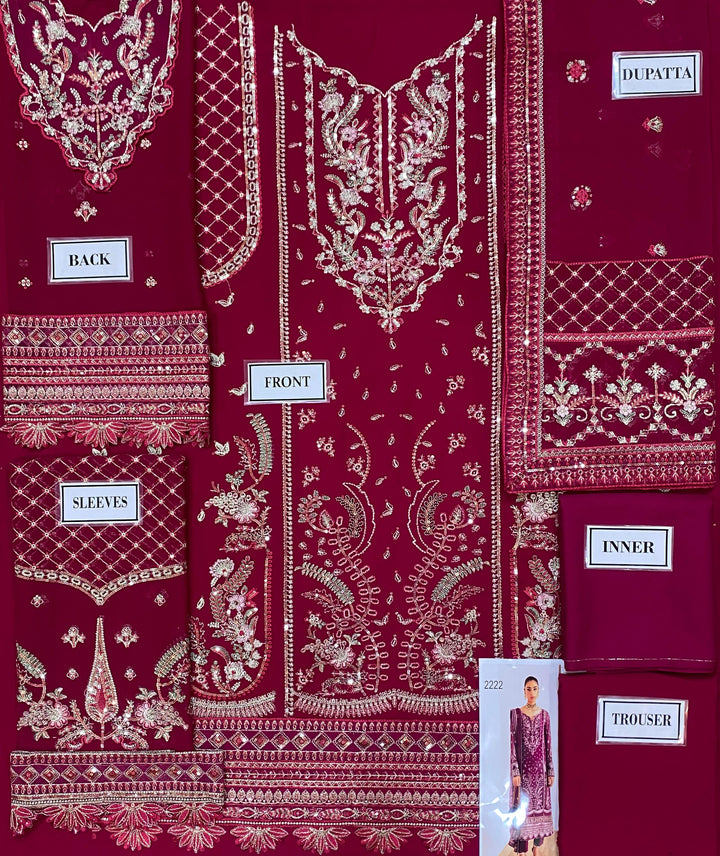 Gulaal Chiffon Suit-Replica Suits-Replica Zone