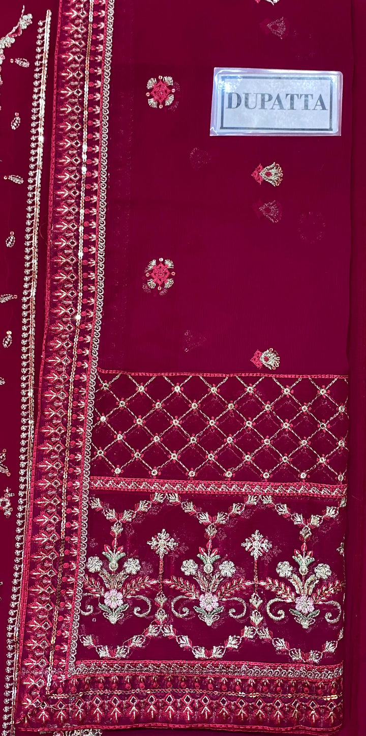 Gulaal Chiffon Suit-Replica Suits-Replica Zone