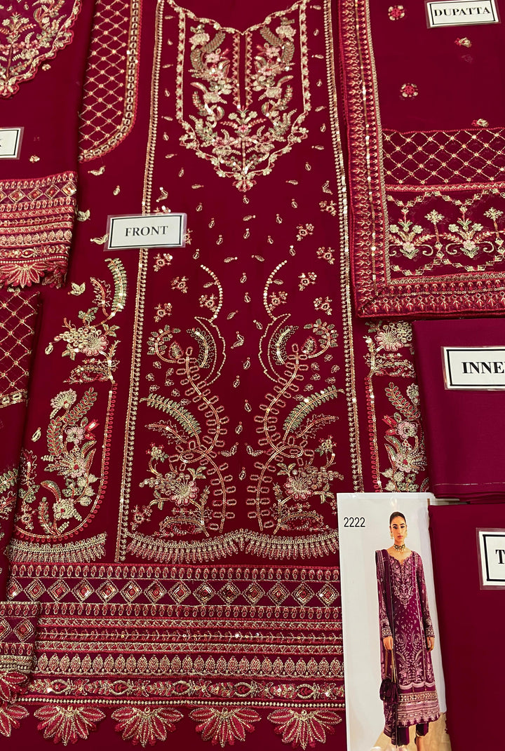 Gulaal Chiffon Suit-Replica Suits-Replica Zone