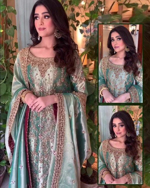 Haris Shakeel Silk Suit-Replica Suits-Replica Zone