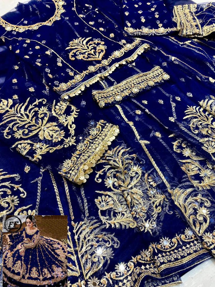Hira Mani Net Frock-Bridal Suits-Replica Zone