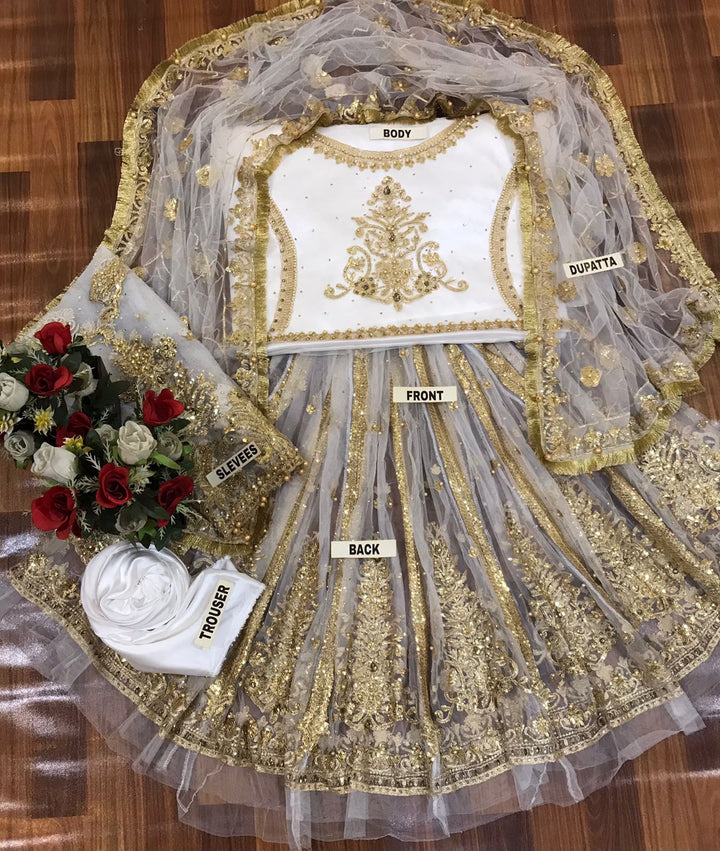 Hira Mani Net Frock-Bridal Suits-Replica Zone