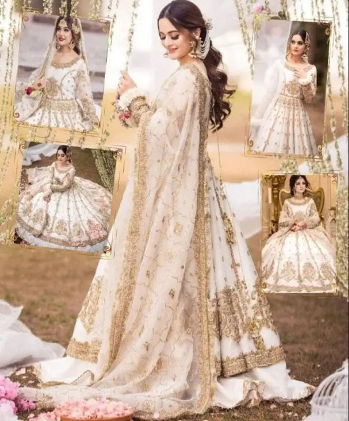 Hira Mani Net Frock-Bridal Suits-Replica Zone