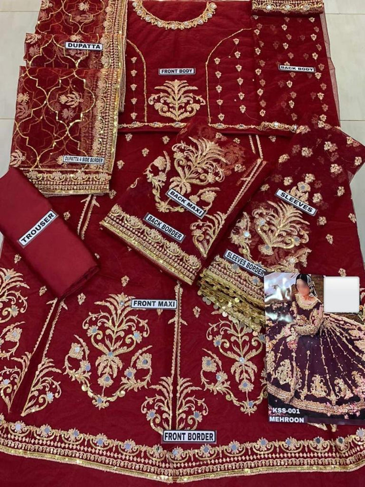 Hira Mani Net Frock-Bridal Suits-Replica Zone