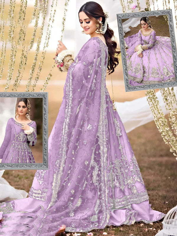 Hira Mani Net Frock-Bridal Suits-Replica Zone