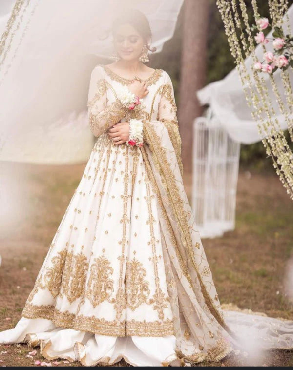 Hira Mani Net Frock-Bridal Suits-Replica Zone