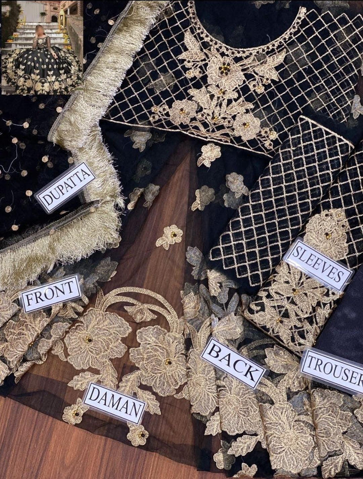 Hira Mani Net Maxi-Bridal Suits-Replica Zone