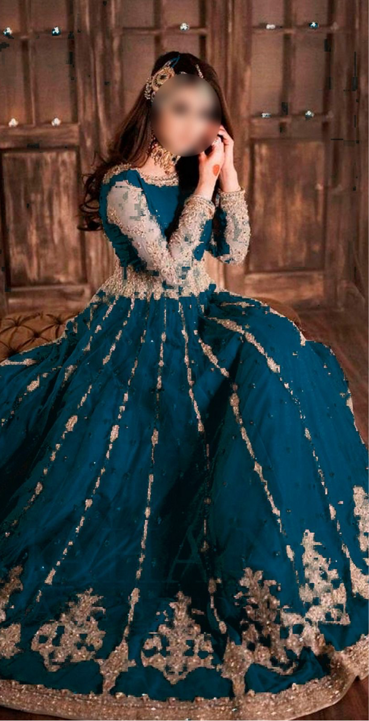 Hira Mani Net Maxi-Bridal Suits-Replica Zone
