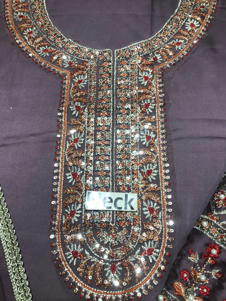 Hussain Rehar Silk Suit-Replica Suits-Replica Zone