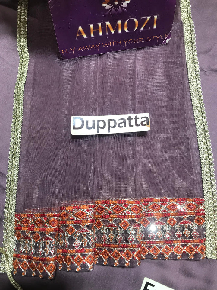 Hussain Rehar Silk Suit-Replica Suits-Replica Zone
