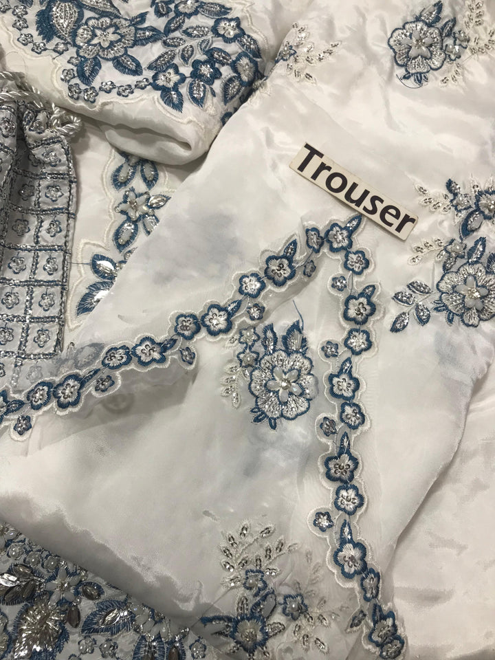 Hussain Rehar Silk Suit-Replica Suits-Replica Zone