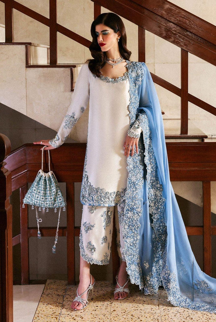 Hussain Rehar Silk Suit-Replica Suits-Replica Zone