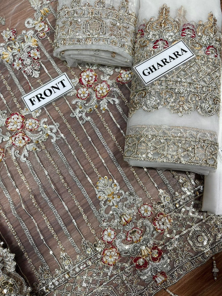 Imrozia Net Bridal Suit-Bridal Suits-Replica Zone