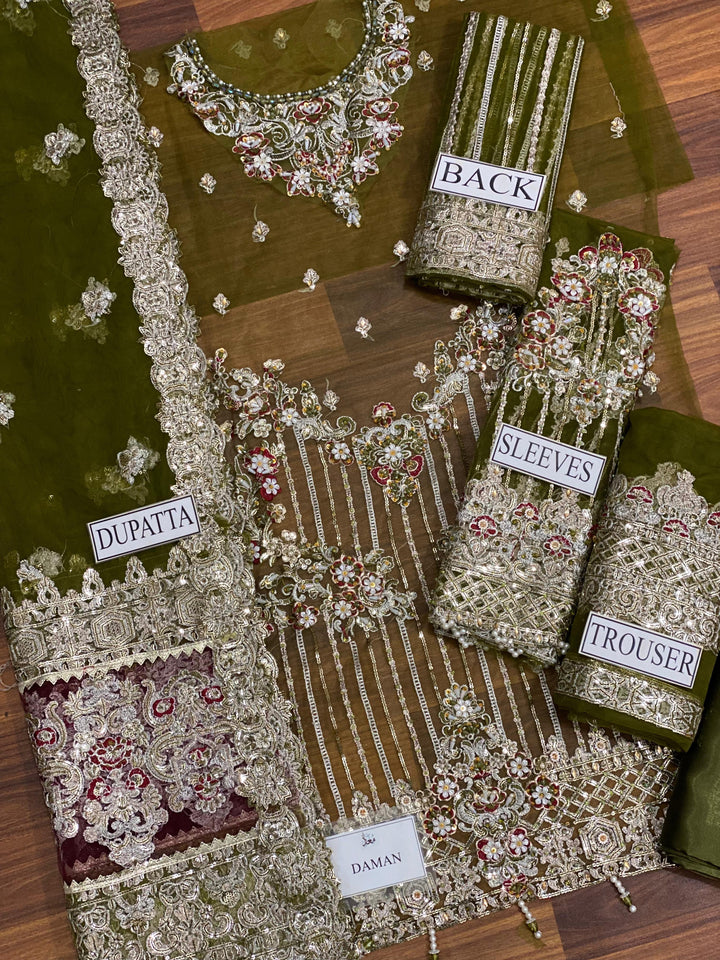 Imrozia Net Gharara-Bridal Suits-Replica Zone