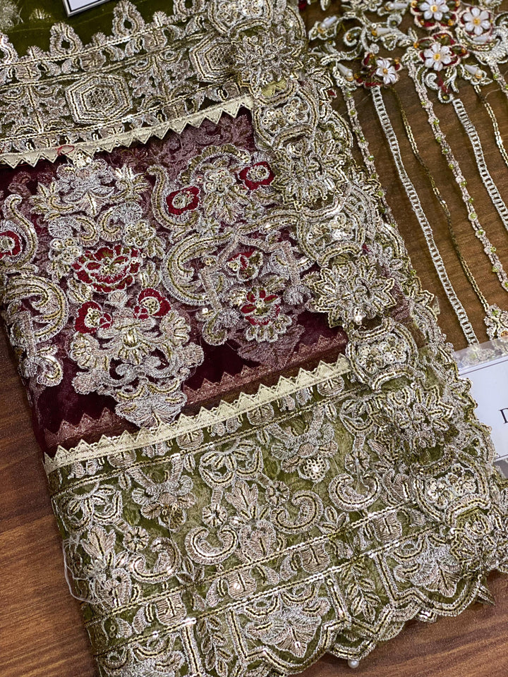 Imrozia Net Gharara-Bridal Suits-Replica Zone