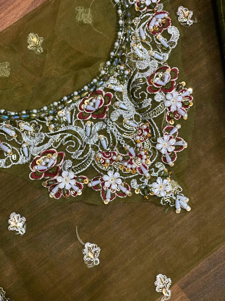 Imrozia Net Gharara-Bridal Suits-Replica Zone