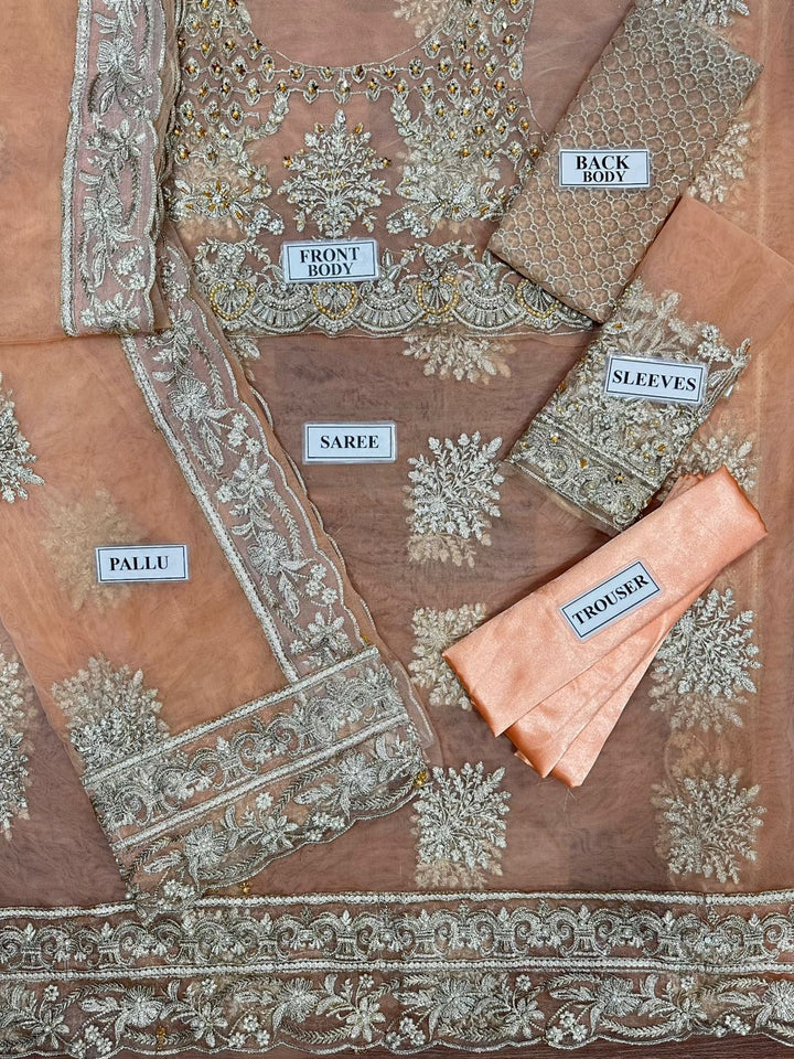 Imrozia Net Saree-Bridal Suits-Replica Zone