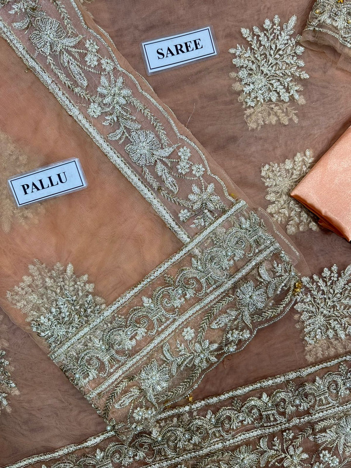 Imrozia Net Saree-Bridal Suits-Replica Zone