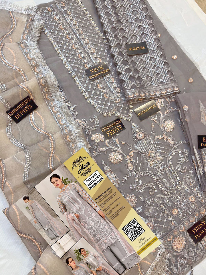 Imrozia Organza Suit-Replica Suits-Replica Zone