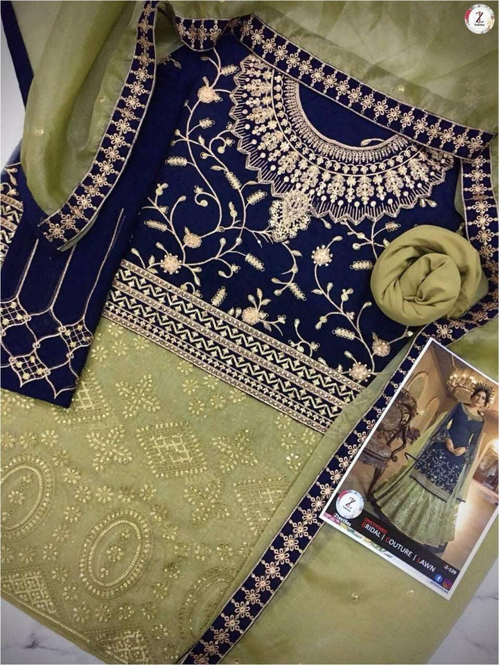 Indian Chiffon Bridal Suit-Bridal Suits-Replica Zone