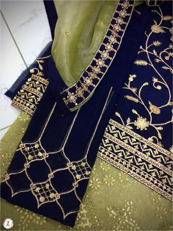 Indian Chiffon Bridal Suit-Bridal Suits-Replica Zone
