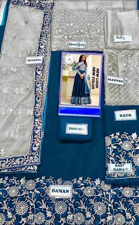 Indian Chiffon Maxi-Bridal Suits-Replica Zone