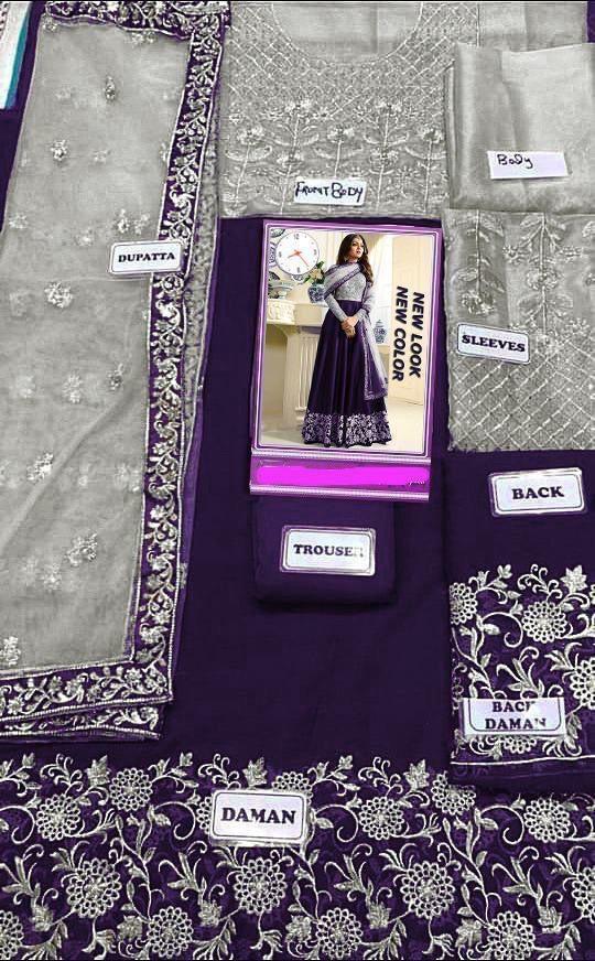 Indian Chiffon Maxi-Bridal Suits-Replica Zone
