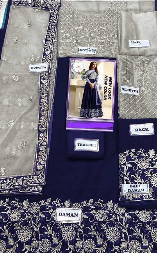 Indian Chiffon Maxi-Bridal Suits-Replica Zone