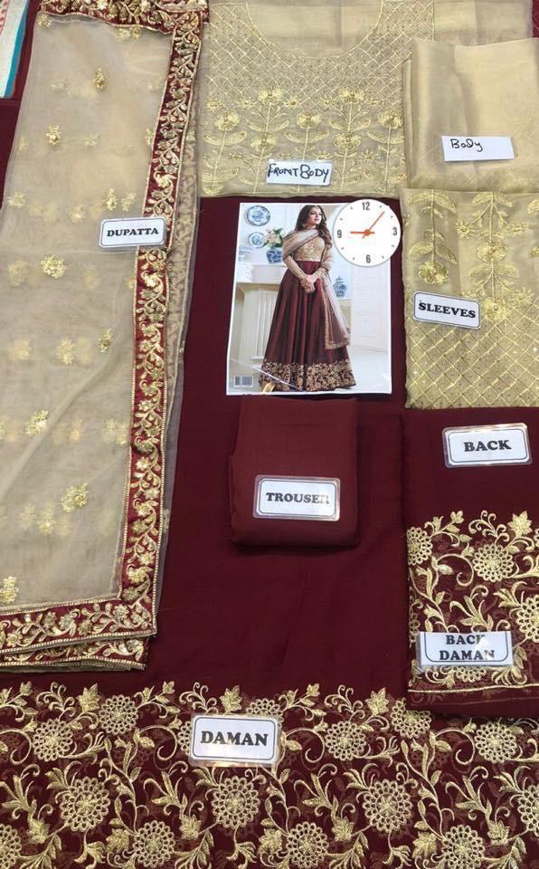 Indian Chiffon Maxi-Bridal Suits-Replica Zone
