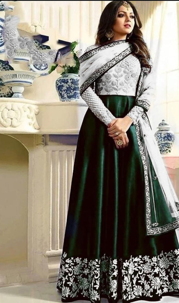 Indian Replica Chiffon Maxi Black Embroidered – Replica Zone