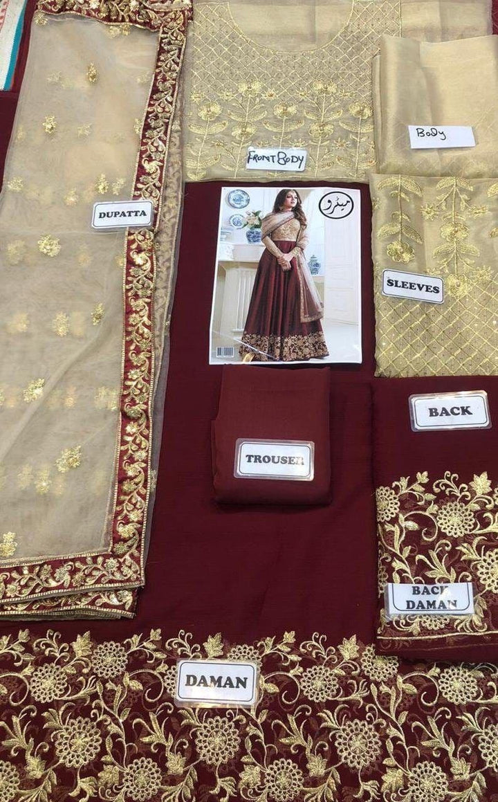 Indian Chiffon Maxi-Bridal Suits-Replica Zone
