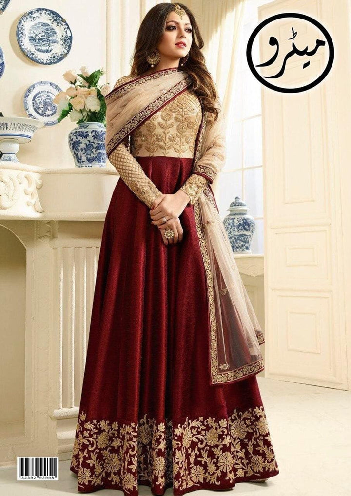 Indian Chiffon Maxi-Bridal Suits-Replica Zone