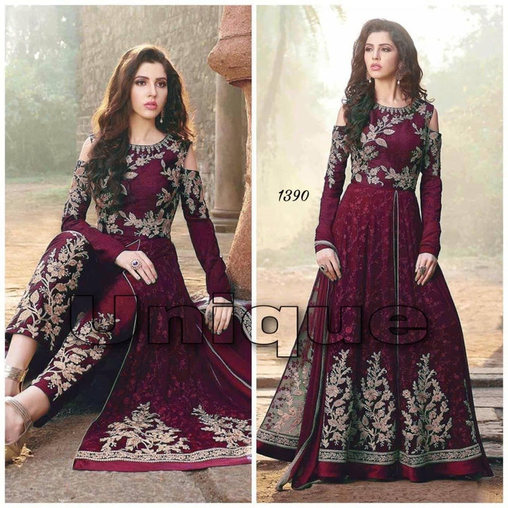 Indian Chiffon Maxi-Bridal Suits-Replica Zone