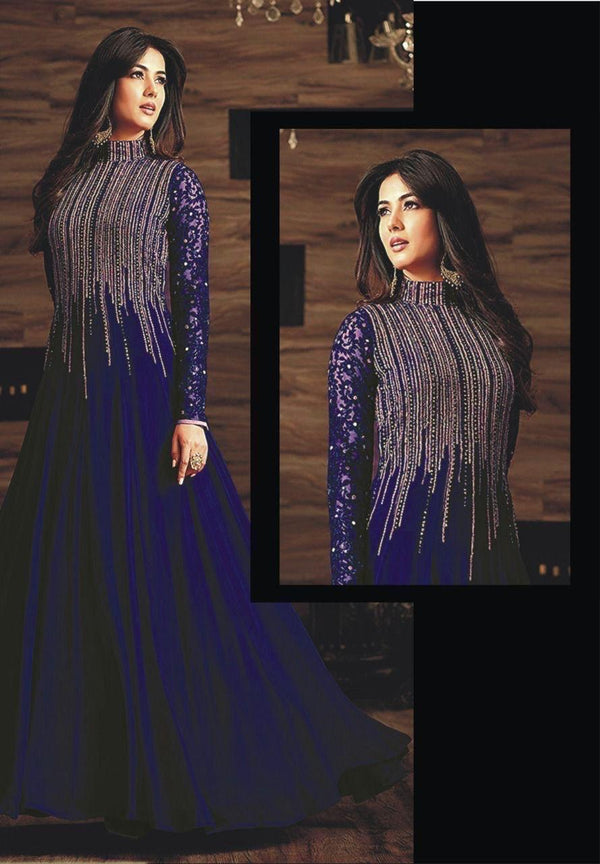Indian Chiffon Maxi-Bridal Suits-Replica Zone