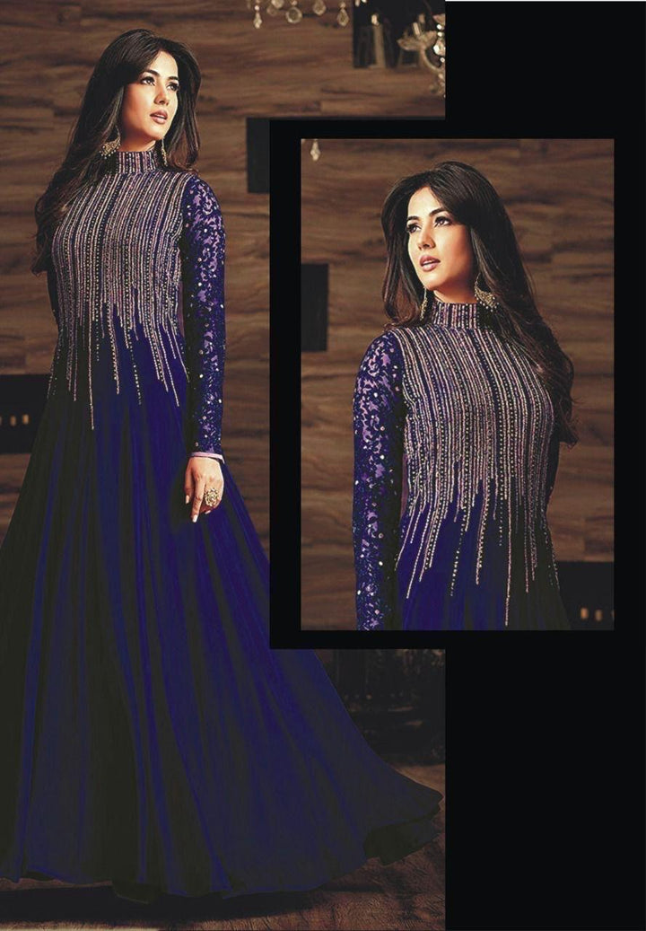 Indian Chiffon Maxi-Bridal Suits-Replica Zone
