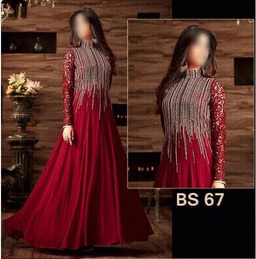 Indian Chiffon Maxi-Bridal Suits-Replica Zone