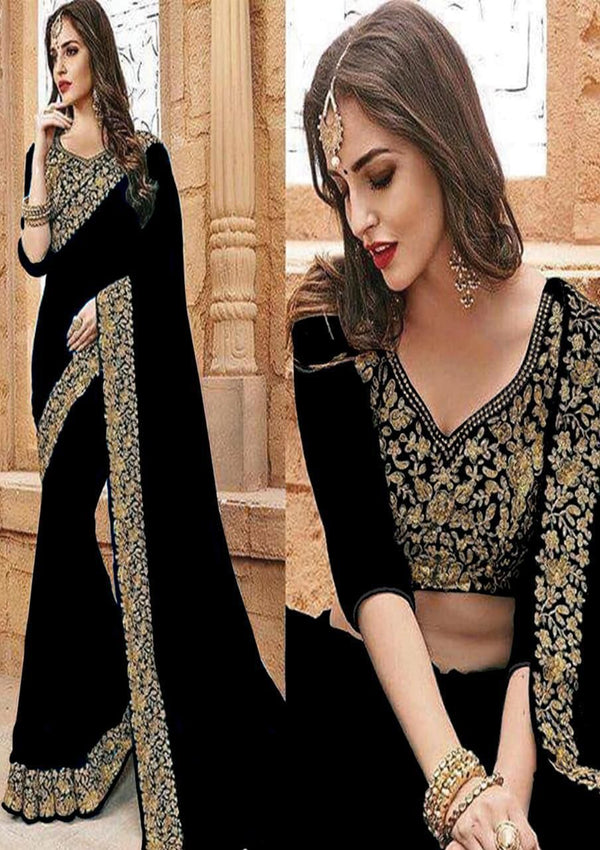 Indian Chiffon Saree-Bridal Suits-Replica Zone