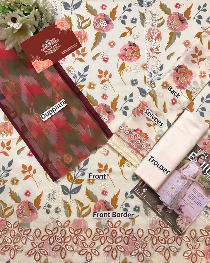 Izel Lawn Suit-Lawn Suits-Replica Zone