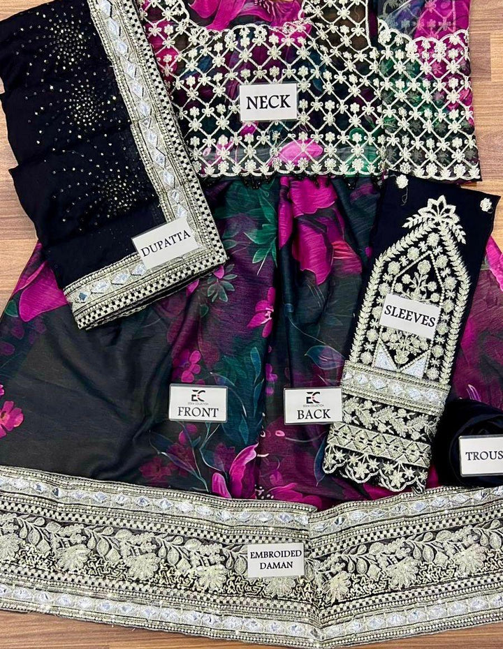 Iznik Chiffon Frock-Bridal Suits-Replica Zone