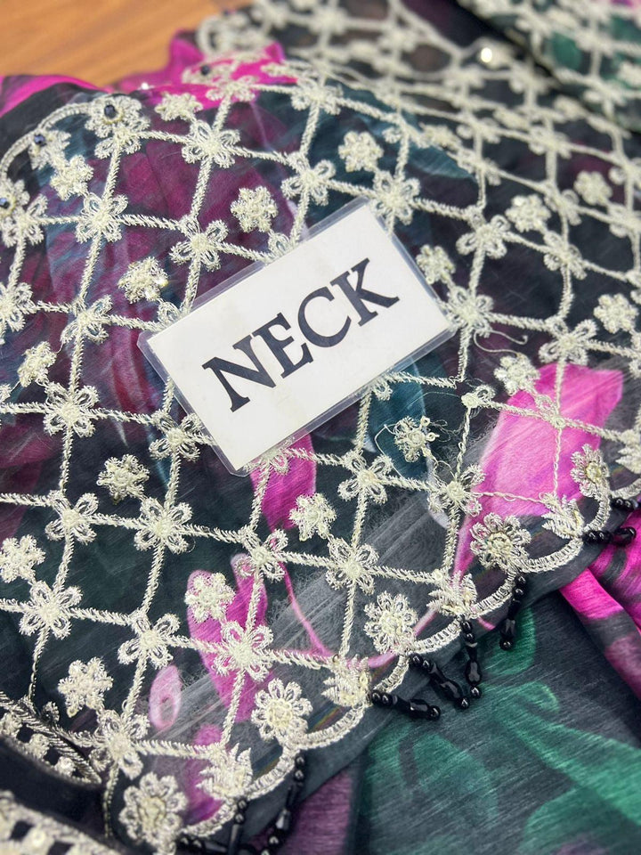 Iznik Chiffon Frock-Bridal Suits-Replica Zone