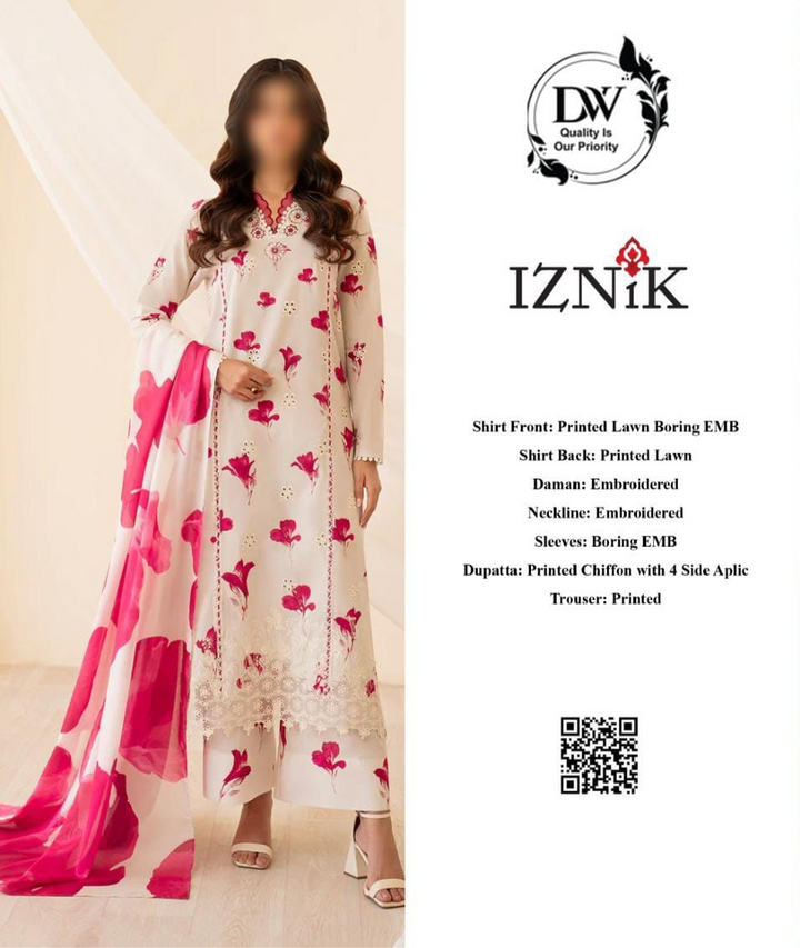 Iznik Lawn Suit-Lawn Suits-Replica Zone