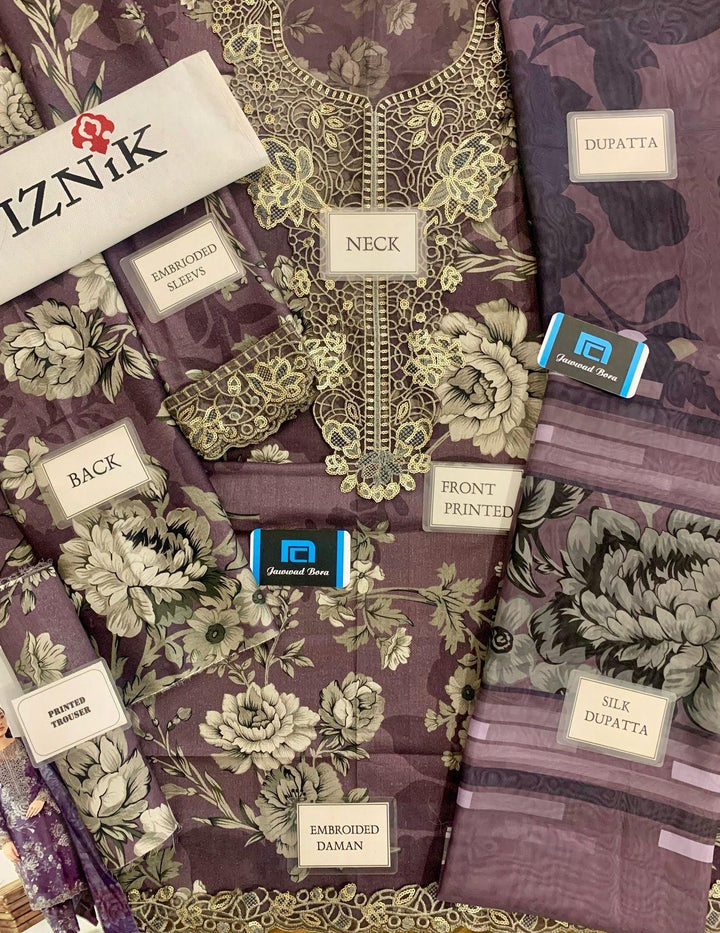 Iznik Lawn Suit-Lawn Suits-Replica Zone