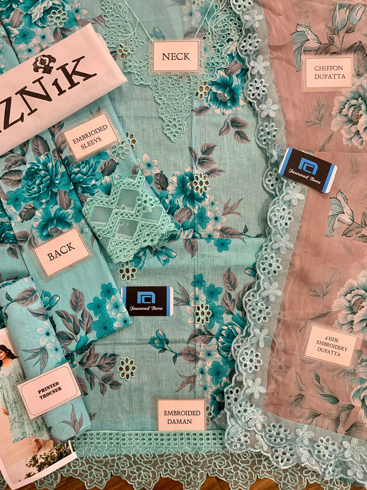 Iznik Lawn Suit-Lawn Suits-Replica Zone