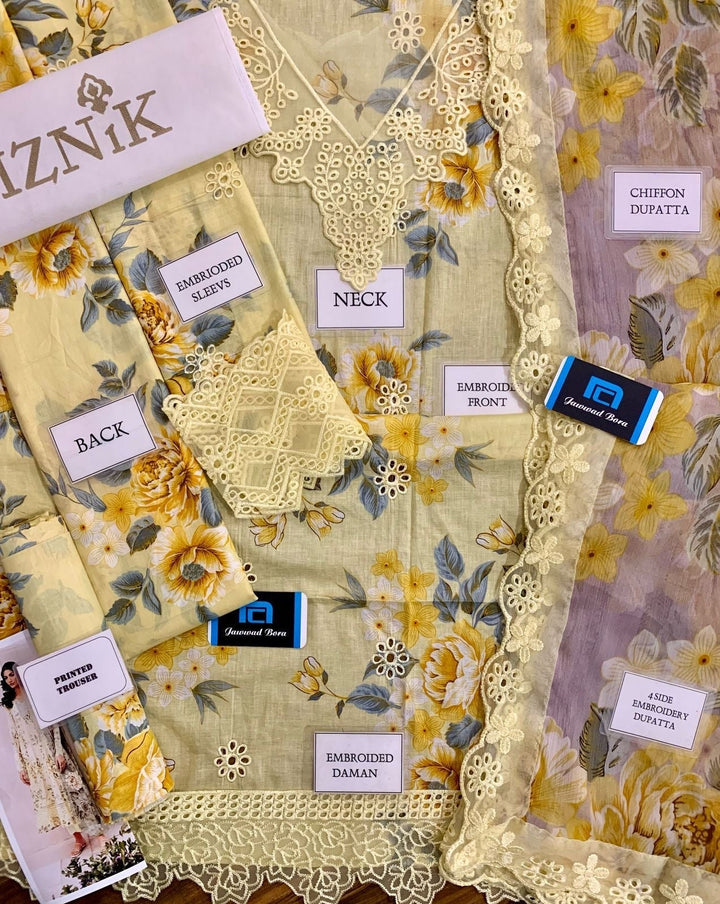 Iznik Lawn Suit-Lawn Suits-Replica Zone