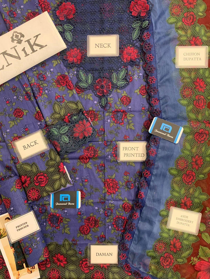 Iznik Lawn Suit-Lawn Suits-Replica Zone
