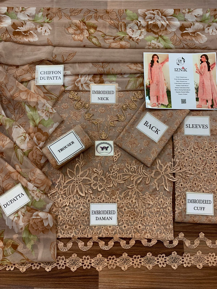 Iznik Lawn Suit-Lawn Suits-Replica Zone
