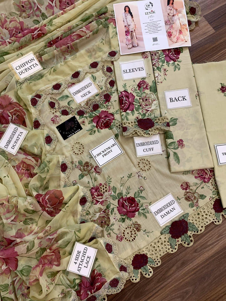 Iznik Lawn Suit-Lawn Suits-Replica Zone