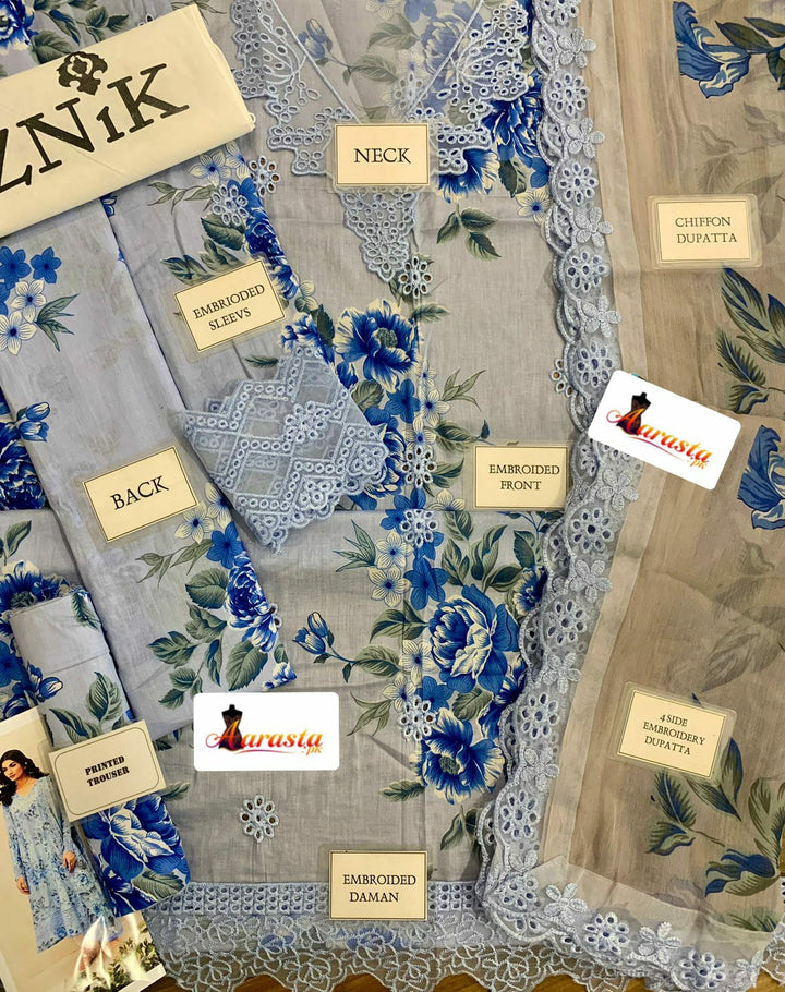 Iznik Lawn Suit-Lawn Suits-Replica Zone