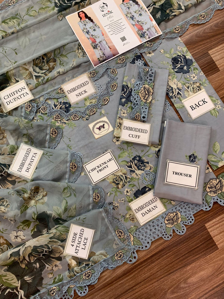 Iznik Lawn Suit-Lawn Suits-Replica Zone